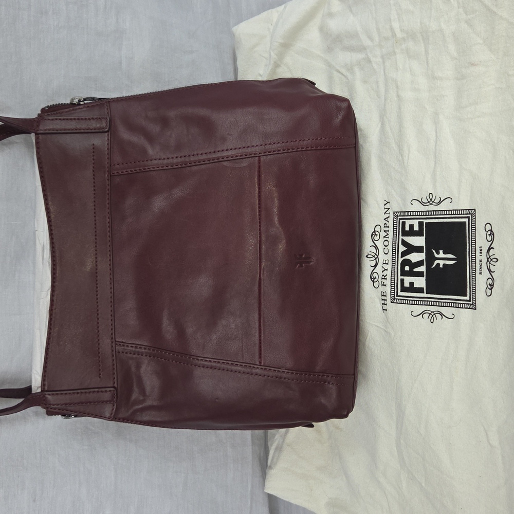FRYE NWT LENA WINE Shoulder Large Brand New With Tags Leather Tote Bag